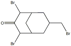 2,4-dibromo-7-(bromomethyl)bicyclo[3.3.1]nonan-3-one Struktur