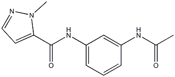 N-(3-acetamidophenyl)-2-methylpyrazole-3-carboxamide Struktur