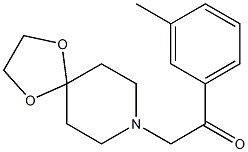 1-(1,4-dioxa-8-azaspiro[4.5]decan-8-yl)-2-(3-methylphenyl)ethanone Struktur