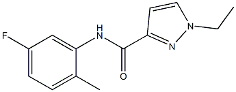 1-ethyl-N-(5-fluoro-2-methylphenyl)pyrazole-3-carboxamide Struktur