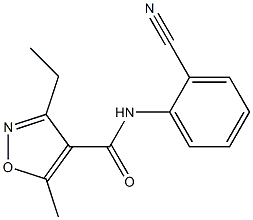 N-(2-cyanophenyl)-3-ethyl-5-methyl-1,2-oxazole-4-carboxamide Struktur