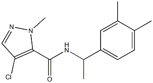 4-chloro-N-[1-(3,4-dimethylphenyl)ethyl]-2-methylpyrazole-3-carboxamide Struktur