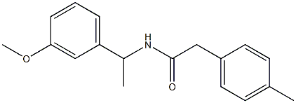 N-[1-(3-methoxyphenyl)ethyl]-2-(4-methylphenyl)acetamide Struktur