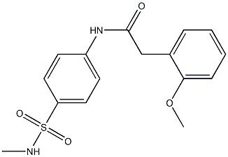 2-(2-methoxyphenyl)-N-[4-(methylsulfamoyl)phenyl]acetamide Struktur