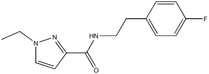 1-ethyl-N-[2-(4-fluorophenyl)ethyl]pyrazole-3-carboxamide Struktur