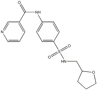 N-[4-(oxolan-2-ylmethylsulfamoyl)phenyl]pyridine-3-carboxamide Struktur