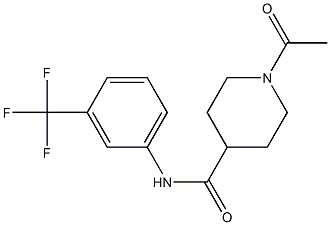 1-acetyl-N-[3-(trifluoromethyl)phenyl]piperidine-4-carboxamide Struktur