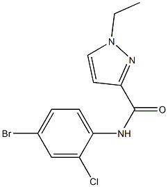 N-(4-bromo-2-chlorophenyl)-1-ethylpyrazole-3-carboxamide Struktur