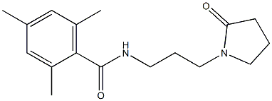 2,4,6-trimethyl-N-[3-(2-oxopyrrolidin-1-yl)propyl]benzamide Struktur