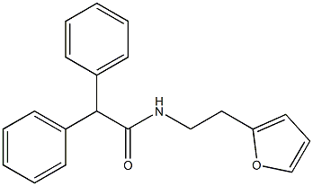 N-[2-(furan-2-yl)ethyl]-2,2-diphenylacetamide Struktur