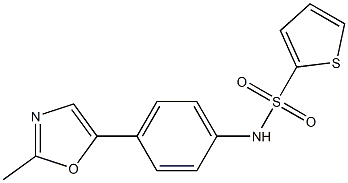 N-[4-(2-methyl-1,3-oxazol-5-yl)phenyl]thiophene-2-sulfonamide Struktur