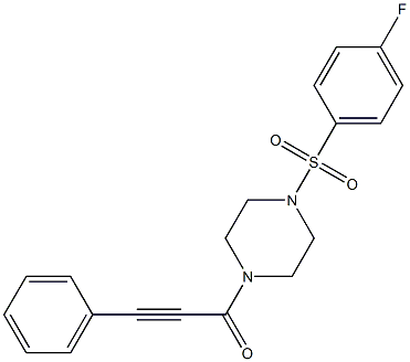 1-[4-(4-fluorophenyl)sulfonylpiperazin-1-yl]-3-phenylprop-2-yn-1-one Struktur