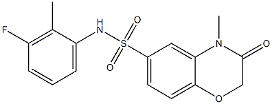 N-(3-fluoro-2-methylphenyl)-4-methyl-3-oxo-1,4-benzoxazine-6-sulfonamide Struktur