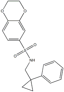 N-[(1-phenylcyclopropyl)methyl]-2,3-dihydro-1,4-benzodioxine-6-sulfonamide Struktur