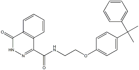 4-oxo-N-[2-[4-(2-phenylpropan-2-yl)phenoxy]ethyl]-3H-phthalazine-1-carboxamide Struktur