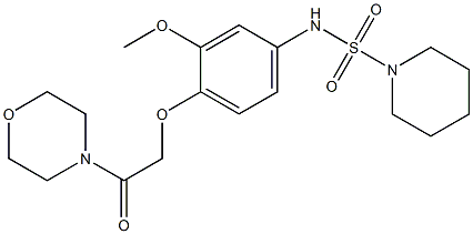 N-[3-methoxy-4-(2-morpholin-4-yl-2-oxoethoxy)phenyl]piperidine-1-sulfonamide Struktur