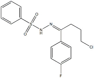 N-[(Z)-[4-chloro-1-(4-fluorophenyl)butylidene]amino]benzenesulfonamide Struktur