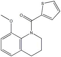 (8-methoxy-3,4-dihydro-2H-quinolin-1-yl)-thiophen-2-ylmethanone Struktur