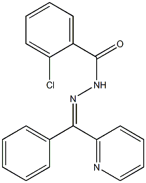 2-chloro-N-[(Z)-[phenyl(pyridin-2-yl)methylidene]amino]benzamide Struktur