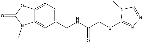 N-[(3-methyl-2-oxo-1,3-benzoxazol-5-yl)methyl]-2-[(4-methyl-1,2,4-triazol-3-yl)sulfanyl]acetamide Struktur