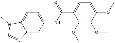 2,3,4-trimethoxy-N-(1-methylbenzimidazol-5-yl)benzamide Struktur