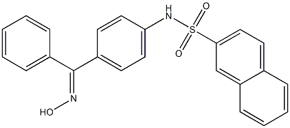 N-[4-[(E)-N-hydroxy-C-phenylcarbonimidoyl]phenyl]naphthalene-2-sulfonamide Struktur