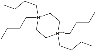 1,1,4,4-tetrabutylpiperazine-1,4-diium Struktur