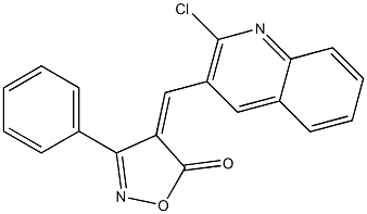 (4Z)-4-[(2-chloroquinolin-3-yl)methylidene]-3-phenyl-1,2-oxazol-5-one Struktur