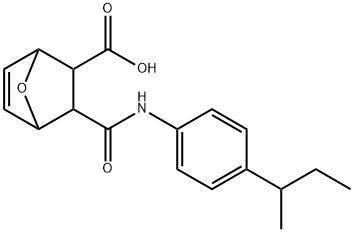 2-[(4-butan-2-ylphenyl)carbamoyl]-7-oxabicyclo[2.2.1]hept-5-ene-3-carboxylic acid Struktur