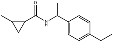 N-[1-(4-ethylphenyl)ethyl]-2-methylcyclopropane-1-carboxamide Struktur