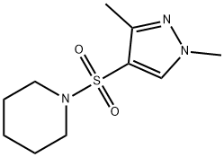 1-(1,3-dimethylpyrazol-4-yl)sulfonylpiperidine Struktur