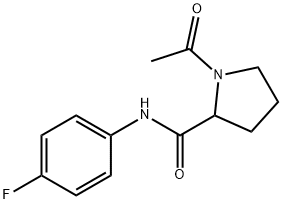 1-acetyl-N-(4-fluorophenyl)pyrrolidine-2-carboxamide Struktur