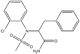 2-[(2-chlorophenyl)methylsulfonylamino]-3-phenylpropanamide Struktur