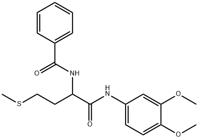 N-[1-(3,4-dimethoxyanilino)-4-methylsulfanyl-1-oxobutan-2-yl]benzamide Struktur