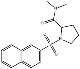 N,N-dimethyl-1-naphthalen-2-ylsulfonylpyrrolidine-2-carboxamide Struktur