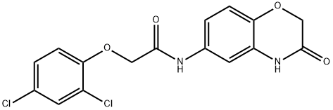 2-(2,4-dichlorophenoxy)-N-(3-oxo-4H-1,4-benzoxazin-6-yl)acetamide Struktur