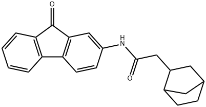 2-(3-bicyclo[2.2.1]heptanyl)-N-(9-oxofluoren-2-yl)acetamide Struktur