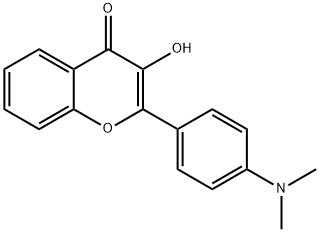 2-[4-(dimethylamino)phenyl]-3-hydroxychromen-4-one Struktur