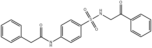 N-[4-(phenacylsulfamoyl)phenyl]-2-phenylacetamide Struktur