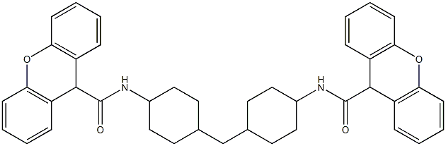 N-[4-[[4-(9H-xanthene-9-carbonylamino)cyclohexyl]methyl]cyclohexyl]-9H-xanthene-9-carboxamide Struktur