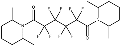 1,6-bis(2,6-dimethylpiperidin-1-yl)-2,2,3,3,4,4,5,5-octafluorohexane-1,6-dione Struktur