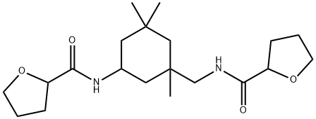 N-[[1,3,3-trimethyl-5-(oxolane-2-carbonylamino)cyclohexyl]methyl]oxolane-2-carboxamide Struktur