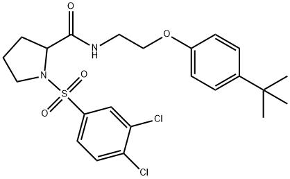 N-[2-(4-tert-butylphenoxy)ethyl]-1-(3,4-dichlorophenyl)sulfonylpyrrolidine-2-carboxamide Struktur