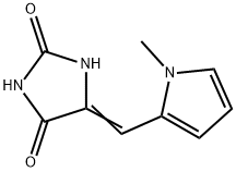 (5Z)-5-[(1-methylpyrrol-2-yl)methylidene]imidazolidine-2,4-dione Struktur