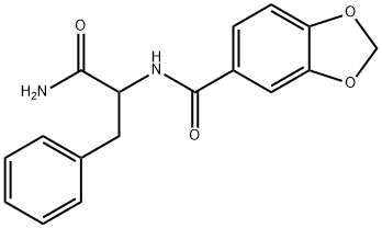 N-(1-amino-1-oxo-3-phenylpropan-2-yl)-1,3-benzodioxole-5-carboxamide Struktur