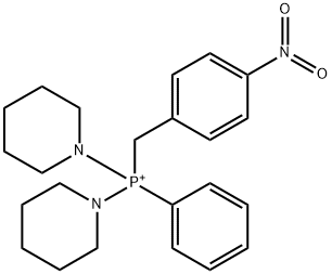 (4-nitrophenyl)methyl-phenyl-di(piperidin-1-yl)phosphanium Struktur