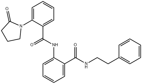 2-[[2-(2-oxopyrrolidin-1-yl)benzoyl]amino]-N-(2-phenylethyl)benzamide Struktur