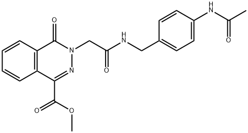 methyl 3-[2-[(4-acetamidophenyl)methylamino]-2-oxoethyl]-4-oxophthalazine-1-carboxylate Struktur