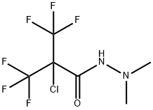 2-chloro-3,3,3-trifluoro-N',N'-dimethyl-2-(trifluoromethyl)propanehydrazide Struktur