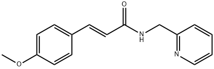 (E)-3-(4-methoxyphenyl)-N-(pyridin-2-ylmethyl)prop-2-enamide Struktur